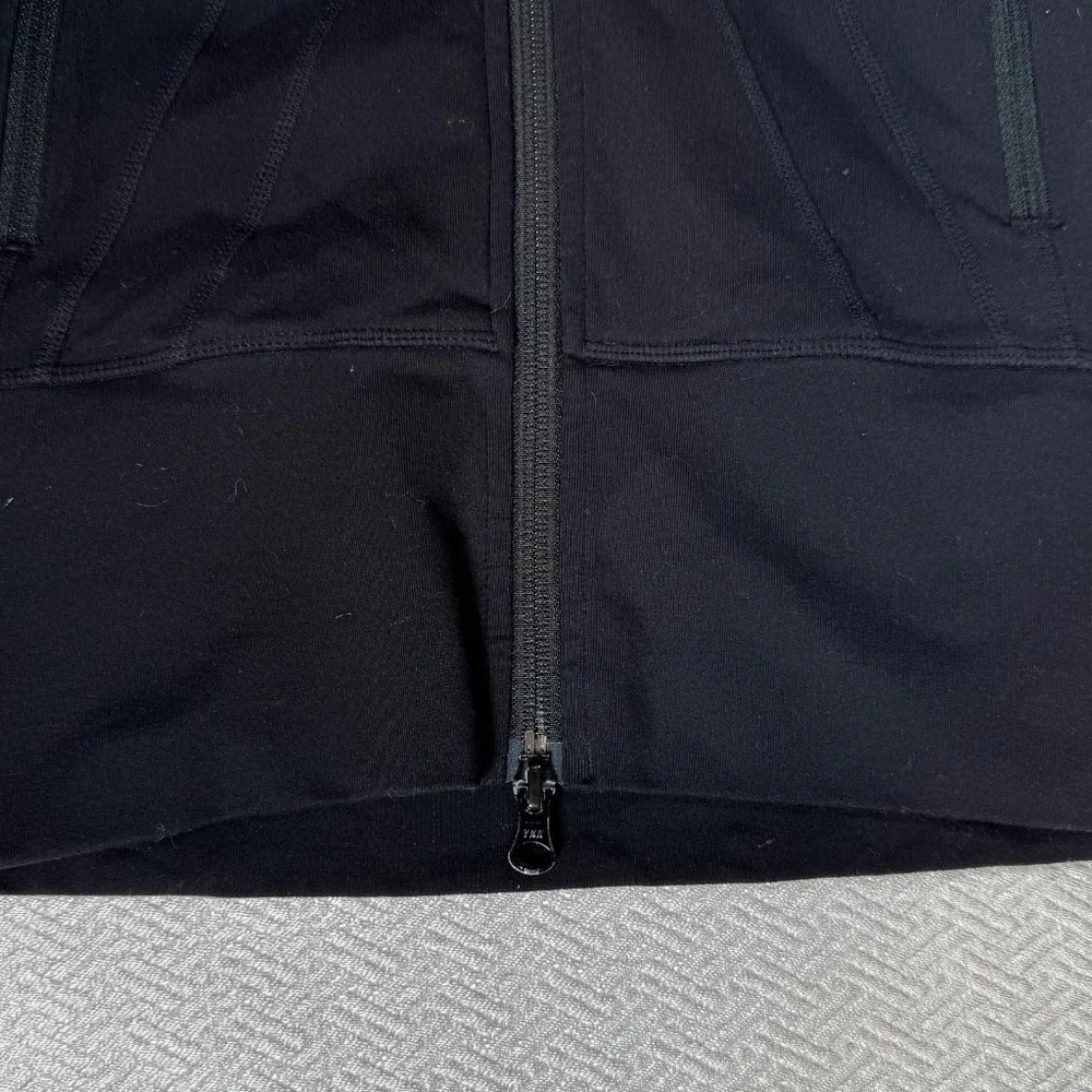 Lululemon In Stride Jacket Black Women's Size 2 Full zip High Neck Long Length - Picture 9 of 12